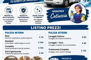 pulizia camper 