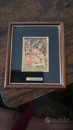 Lotto 4 quadretti oro 23kt vintage anni 80