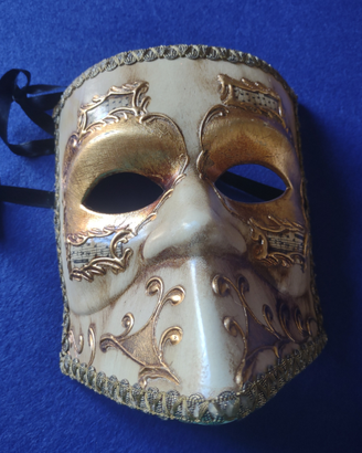 Maschera tipo Veneziano in carta pesta vintage