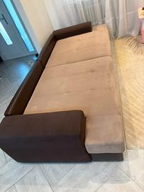 Divano letto bicolore