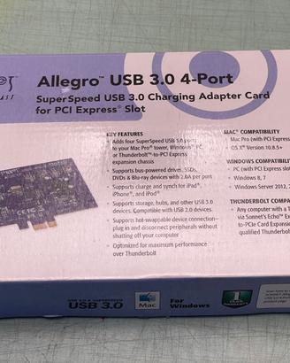 Slot PCI Express con 4 porte Usb 3
