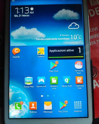 Samsung Galaxy Tab 3 usato con custodia e vetro