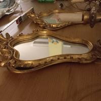 applique in legno dorato