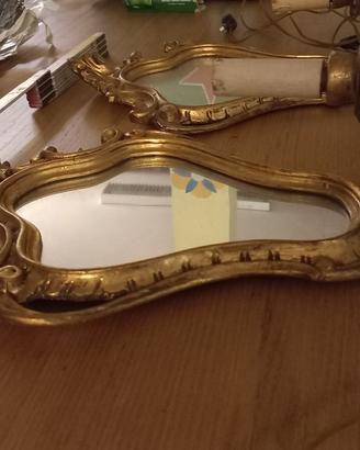 applique in legno dorato