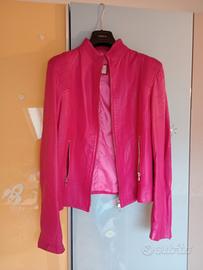 Giacca biker vera pelle taglia L