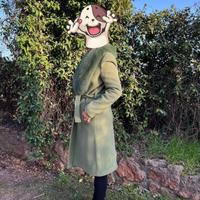 Cappotto lana cachemire verde tg 44