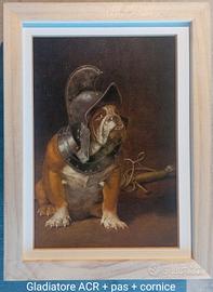 6 My Love Dog in acrilico + pas + cornice 13x18 