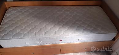 Materasso permaflex singolo piu rete e lettino
