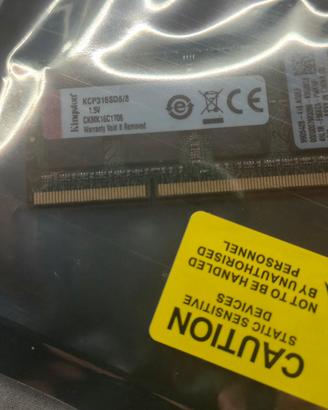 RAM  8 GB ddr 3 Kingston nuova 