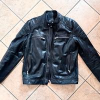 Giubbino in vera pelle  - nero