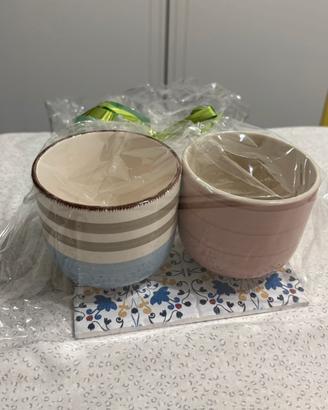 Set tazze da the con base sotto pentola Nuovo