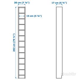 Porta CD scaffale a colonnina libreria Ikea Gnedby