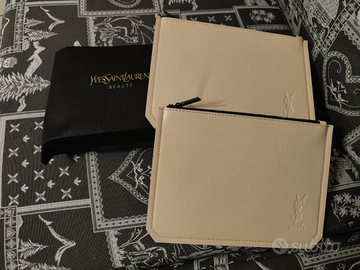 2 Pochette Yves Saint Laurent + Trousse Plate