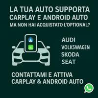 Attivazione CarPlay • Android Auto • Navigatore