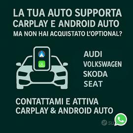Attivazione CarPlay • Android Auto • Navigatore