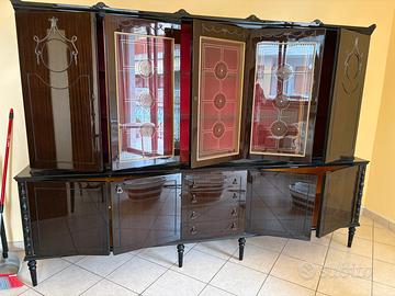 Credenza con cristalliera Mobile da sala anni  ‘60