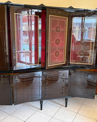 Credenza con cristalliera Mobile da sala anni  ‘60