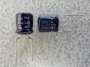 25 condensatrori 47uF 25V 85°C Rubycon MS7
