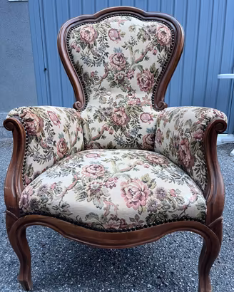 Poltrona vintage stile Luigi Filippo