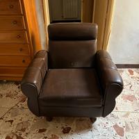 COPPIA POLTRONE SIMILPELLE ANNI 70 vintage RETRO