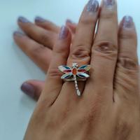 Anello di Argento di Libellula