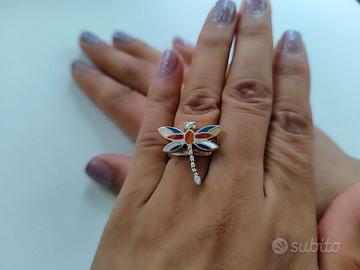 Anello di Argento di Libellula