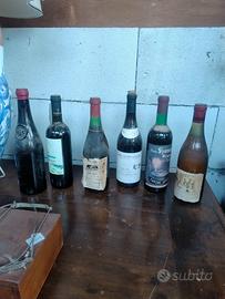 6 bottiglie di vino vario vecvhie