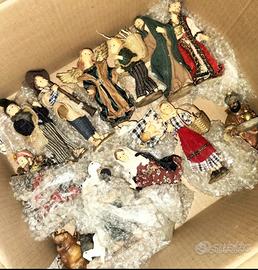 Statuine in resina vestite stoffa 15 cm