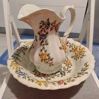 brocca e catino ceramica vintage 