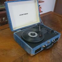 giradischi portatile custom jeans a batteria