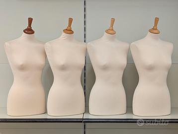 Set 4 Busti Sartoriali Donna - Base in Legno