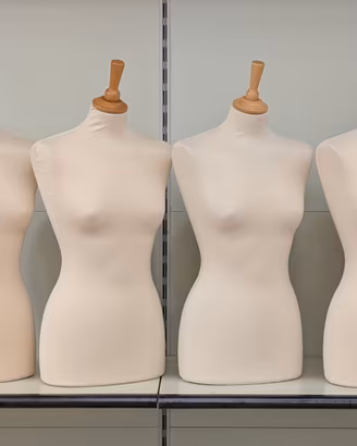 Set 4 Busti Sartoriali Donna - Base in Legno