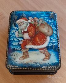 Scatolina russa originale laccata a mano Fedoskino