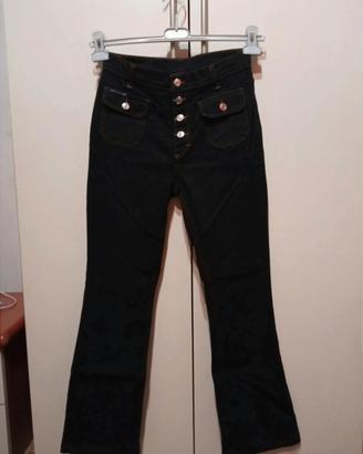 Pantaloni / Jeans a zappa neri da donna