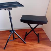 Supporto laptop e sgabello per pianoforte