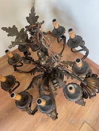 Lampadario in ottone