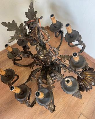 Lampadario in ottone
