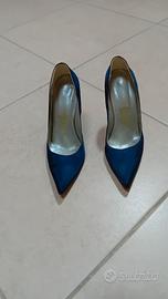 Décolleté blu stupende n. 37 tacco belle