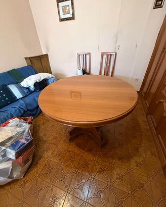 Tavolo da pranzo ovale allungabile in legno