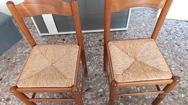 N.8 sedie rustiche da cucina o tavernetta