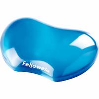 Fellowes Crystals Gel Flex Rest - Poggiapolsi, Blu