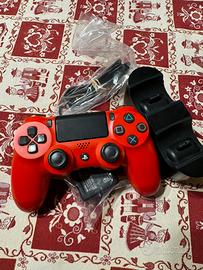 Dualshock 4 Rosso + Base di ricarica