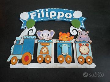 Fiocco nascita / nome bambino personalizzata