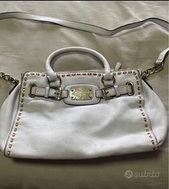 Borsa bianca a mano con tracolla Michael Kors