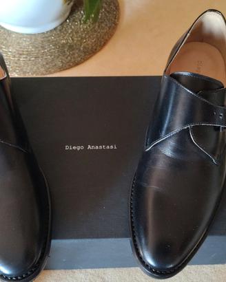 scarpe donna mocassino in pelle nera nuovissime