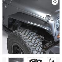 Parafanghi in alluminio per jeep Wrangler jk