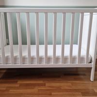 Lettino bambini IKEA SUNDVIK bianco + materasso