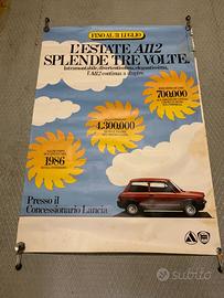 Autobianchi a112 Poster Manifesto Pubblicitario