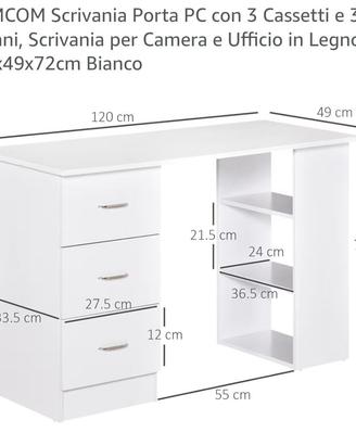 Scrivania cameretta /  ufficio con porta pc
