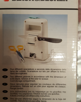Apriscatole con affilatore coltelli
